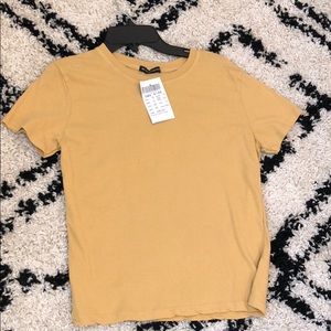 brandy melville mustard yellow tee